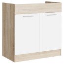 Тумба Эко  Мойка  800 Дуб сонома, Белый