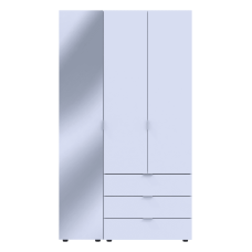 Шкаф Гелар 2ДСП/ Зеркало 116.5х49,5х203,4 см