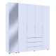 Шкаф Гелар 4 ДСП/ Зеркало  194х49,5х203,4 см