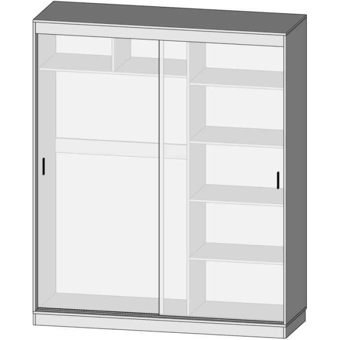 Шкаф-купе Соната 180x60x217 см Дуб крафт белый