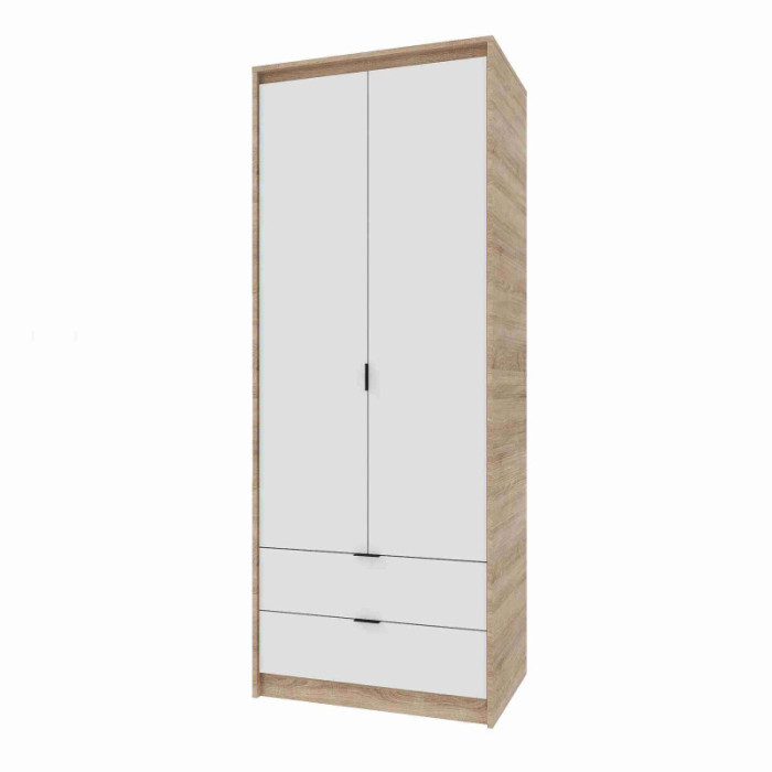 Шкаф СИТИ 800 Дуб Сонома, Белый