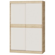 Шкаф-купе Соната 140x60x217 см Дуб сонома белый