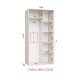 Шкаф-купе ширина 90 см высота 210 см глубина  45/60 см