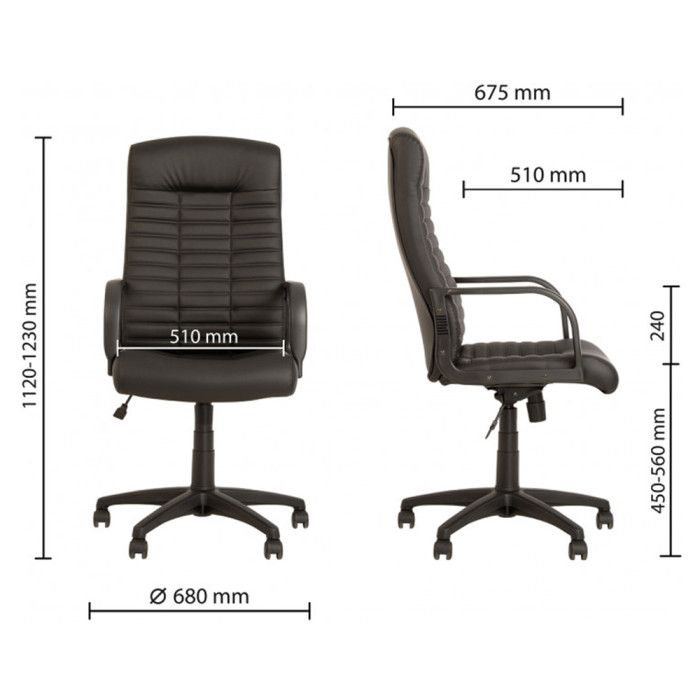 Крісло комп'ютерне BOSS KD Tilt PL64 ECO-30