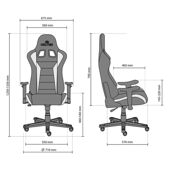 Геймерське крісло HEXTER ML R1D TILT PL70 01 Чорний/Червоний 