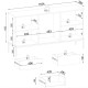 Комод с подсветкой Perfect Home Сенто / Sento KSZ154 Черный/дуб один 