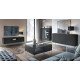 Тумба ТВ Perfect Home Гармоны / Harmony  1Ш2Д  RTV144 Черный/черный мрамор роял 