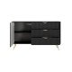 Комод LANTE 1D3S/138 Черный 138,2X81,2X38 см