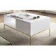 Стол журнальный Perfect Home Новая/Nova с 2 ящиками и золотыми ножками L104 Белый
