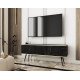 Тумба під телевізор Perfect Home Оро / Oro 2-дверна з чорними ніжками RTV135 Чорний мармур роял 
