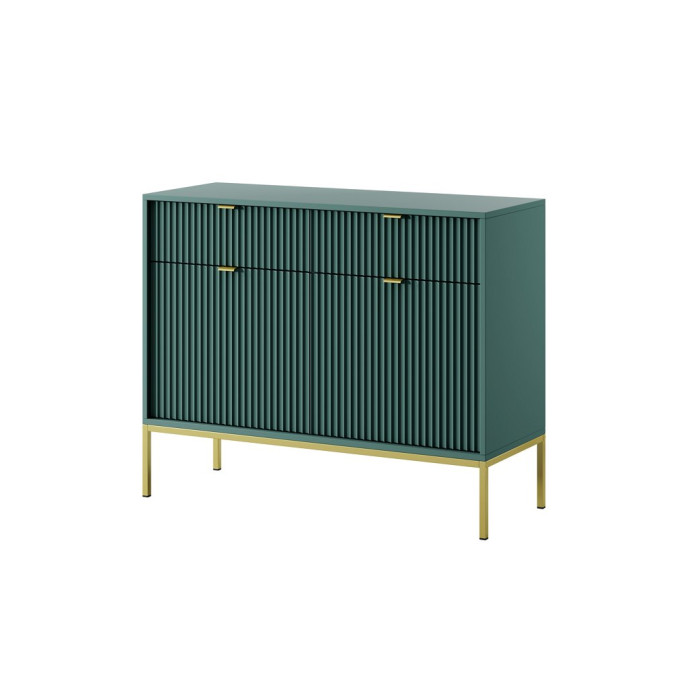 Комод Perfect Home Нова/Nova 2-дверный с 2 ящиками и золотыми ножками KSZ104 Лабрадор 