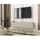 Тумба под телевизор Perfect Home Оро/Oro 2-дверная с золотыми ножками RTV135 MDF Бежевый 
