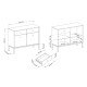 Комод Perfect Home Моно/Mono 2Д2Ш MKSZ104 Беж песочный 