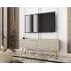 Тумба під телевізор Perfect Home Оро / Oro 2-дверна з золотими ніжками RTV135 MDF Бежевий