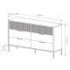 Комод Perfect Home Балтик / Baltic 6S/138 с 6 ящиками Дуб балтик/черный