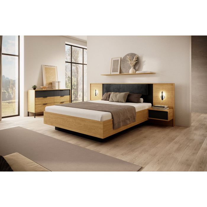 Комод Perfect Home Балтик / Baltic 6S/138 с 6 ящиками Дуб балтик/черный
