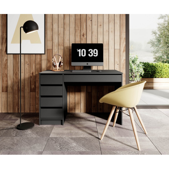 Стіл туалетний письмовий Perfect Home Ада / Ada 5S/120 з 5 шухлядами Антрацит (PFH-091308)