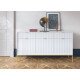 Комод Perfect Home Нова/Nova 3-дверный с 3 ящиками и золотыми ножками KSZ154 Белый 
