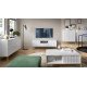 Комод Perfect Home Нова/Nova 3-дверный с 3 ящиками и золотыми ножками KSZ154 Белый 