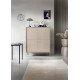 Комод высокий Perfect Home Моно/Mono 4-дверный с золотыми ножками MK104 Беж песочный