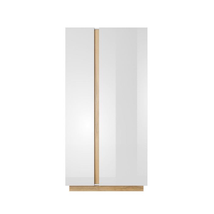 Шафа для одягу Perfect Home Арко / Arco 2-дверна 2D/96 Білий глянець/дуб грандсон