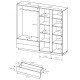 Шкаф Арко / Arco 4D2S/220 Белый глянец/дуб грандсон