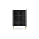 Комод Perfect Home Зова/Zova 2-дверный с золотыми ножками K103 Черный
