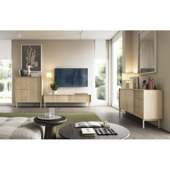 Тумба под ТВ Perfect Home Таво / Tavo 2D/187 2-дверная Дуб кремона
