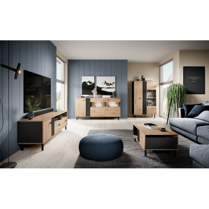 Стіл журнальний Perfect Home Мадіс / Madis 100 Дуб артизан/антрацит
