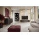 Тумба под телевизор Perfect Home Ланте/Lante 2-дверная с золотыми ножками 2D/163 Черный 