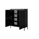 Комод высокий Perfect Home Сенсо / Senso 3-дверный 3D Черный