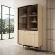 Вітрина Perfect Home Джапанді / Japandi WT104 2-дверна Дуб лінеа