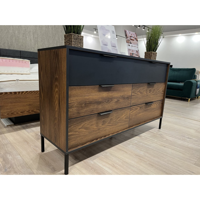 Комод Perfect Home Мілтон / Milton з 6 шухлядами 6S/138 Каштан/антрацит