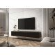 Тумба під телевізор навісна Perfect Home Оро / Oro 3-дверна RTV175 Чорна