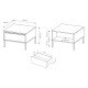 Стол журнальный Perfect Home Сенсо / Senso 68 Черный