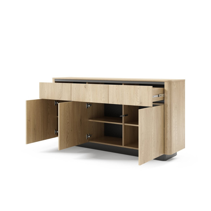 Комод  Торро / Torro 3D3S/163 Дуб кремона/черный 