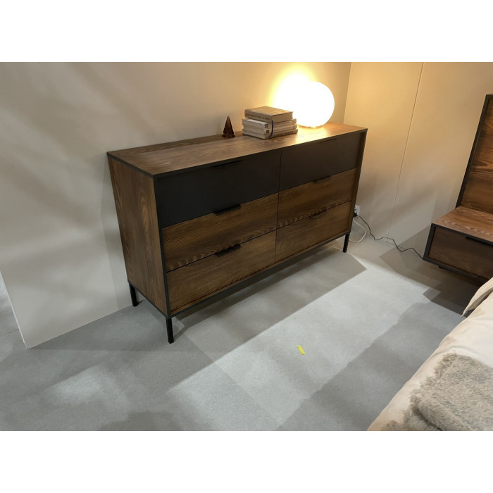 Комод Perfect Home Мілтон / Milton з 6 шухлядами 6S/138 Каштан/антрацит