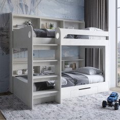 Дитяче двоярусне ліжко Майнкрафт Бетон style