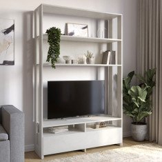 Стеллаж с полками и тумбой ТВ Модуль-4 Нобу Бетон Style