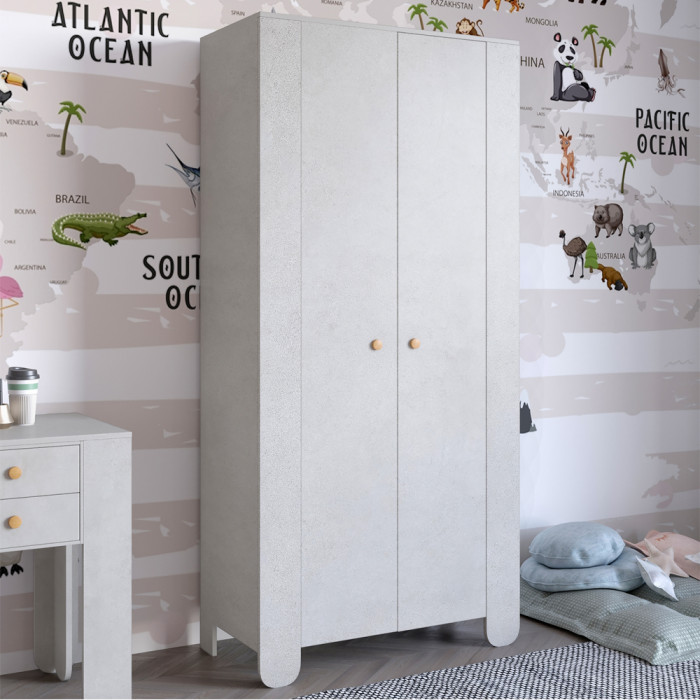 Шафа в дитячу кімнату 900х450х1900 LION Інді Бетон Style