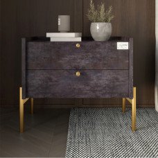 Тумба прикроватная Вуд  Wood 2Ш Бетон темный 