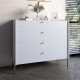 Комод із 4 шухлядами LION Wood із золотими ніжками 100х90х45 см Німфея Альба (білий) (LION-042969)