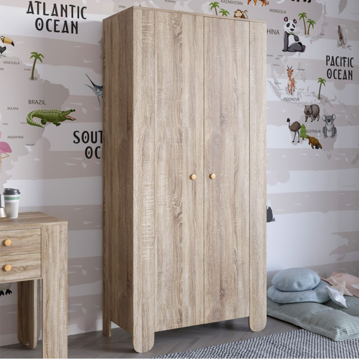 Шафа  в дитячу кімнату 900х450х1900  Інді Дуб сонома трюфель 