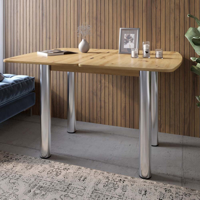 Обеденный стол раскладной LION Нота Дуб Артизан 60x90/90x120 