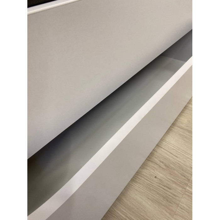 Ліжко дитяче односпальне Л-9 з м'якою спинкою і висувними шухлядами  Антрацит/Лілі-95 