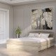 Двуспальная кровать с ящиками 160х200 см Астория сонома, трюфель 