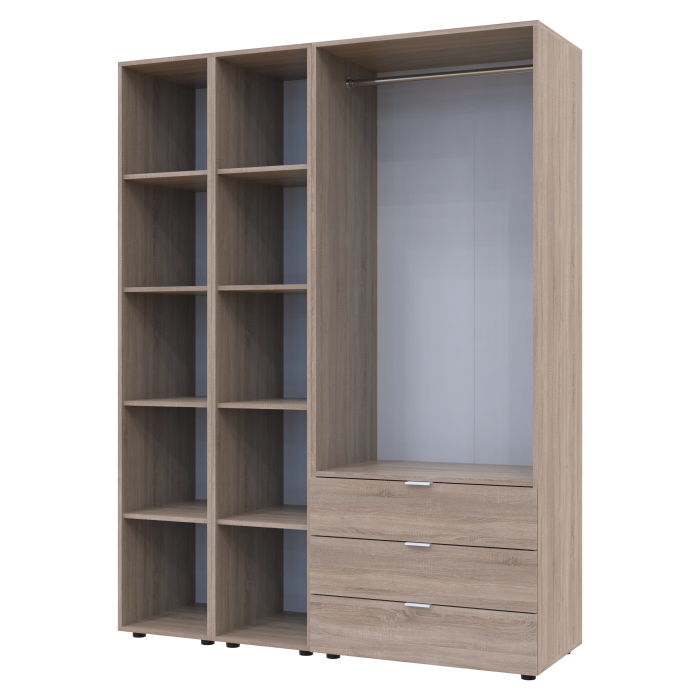 Шафа Гелар 2 ДСП/ 2 Етажерки 153.9х49,5х203,4 см