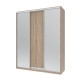 Шафа-купе трьохдверна Doros Сіті Лайт 180х60х225 см Дуб сонома/2 Дзеркала