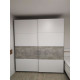 Шафа-купе двохдверна Doros G-Caiser 220х60х240 см Білий/Бетон (DRS-011006)