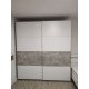Шафа-купе двохдверна Doros G-Caiser 220х60х240 см Білий/Бетон (DRS-011006)